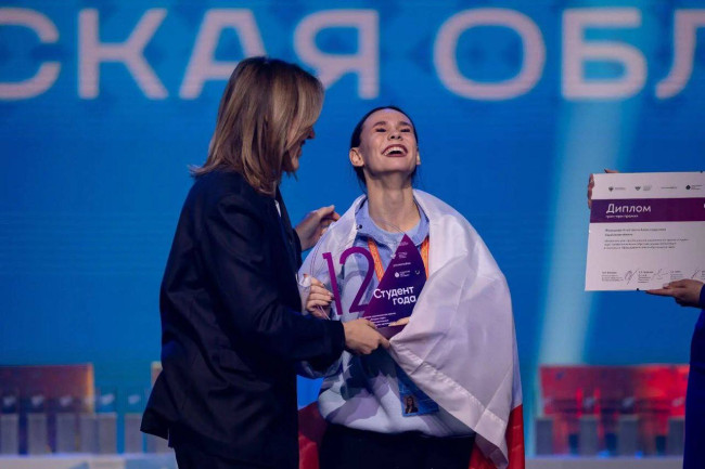 Анастасия Фазлыева из Вольского колледжа стала победителем премии &laquo;Студент года&raquo; в Москве