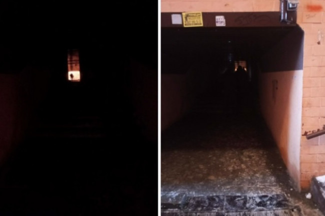 Подземный переход на Техстекло в Саратове страдает от недостатка освещения