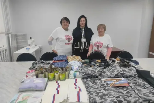 Волонтеры Саратовской области помогают защитникам Отечества в условиях снегопадов