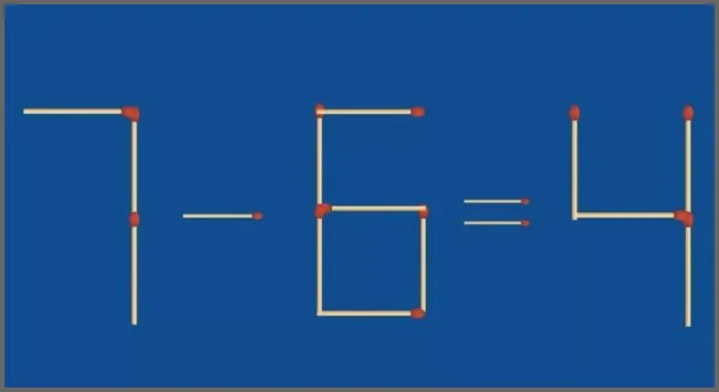 Исправьте равенство за 13 секунд: уберите две спички и проверьте свою логику
