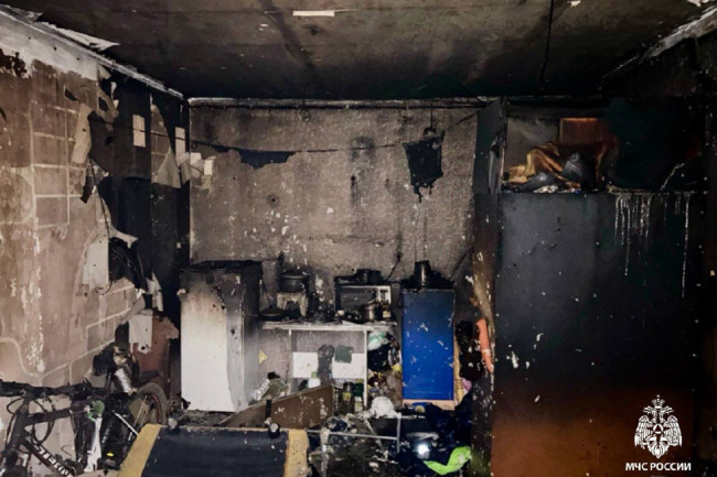 Пожар в Балаково: мужчина с ожогами госпитализирован