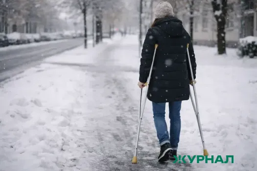 Количество травмированных на улицах Саратова из-за снега возросло