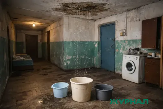 В Саратове жильцы аварийного дома жалуются на протечки и отсутствие реакции УК