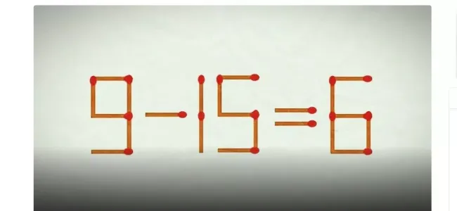 Исправьте математическую ошибку за 13 секунд, переместив одну спичку