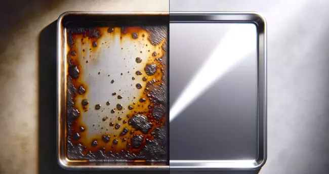 Очистите противень от пригоревшего жира всего за 30 минут с помощью соли