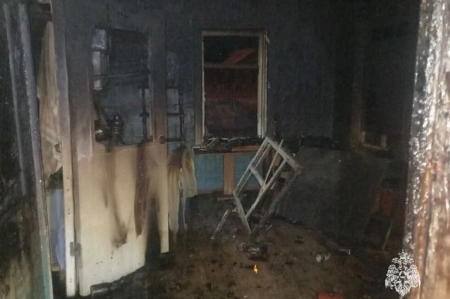 В Вольском районе в пожаре погиб мужчина