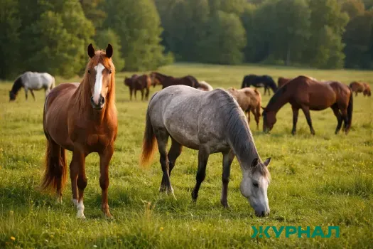 В Энгельсе лошадей оставили без присмотра возле оживлённой трассы