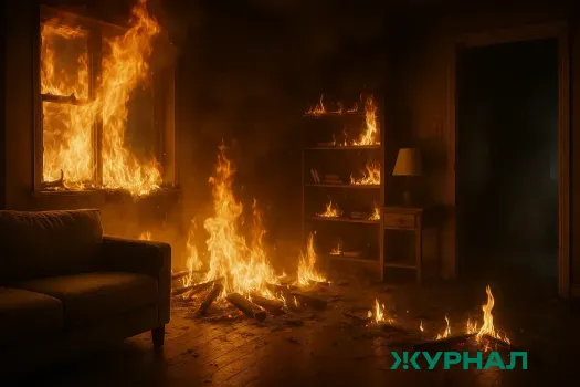 В Заводском районе Саратова произошёл пожар в расселённом доме