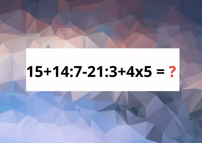 Проверьте свои навыки устного счёта: решите пример за 15 секунд