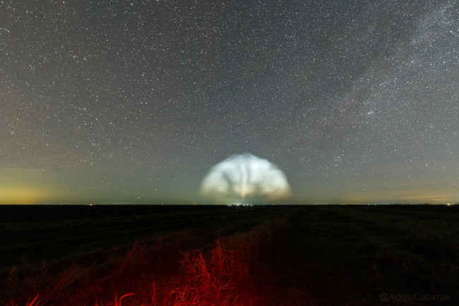 Астроном из Ершовского района запечатлел комету и след от ракеты &laquo;Союз&raquo;