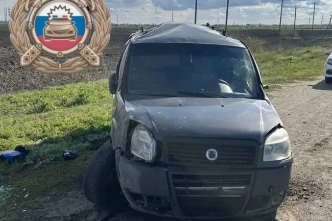 В Марксовском районе перевернулся Fiat: пострадал водитель