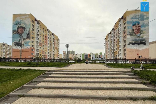 В Саратове появился мурал в честь гвардии сержанта Виталия Писарева
