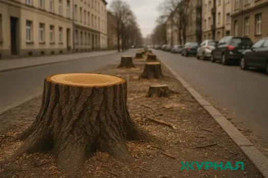 Жители Саратова недовольны сносом деревьев на Астраханской
